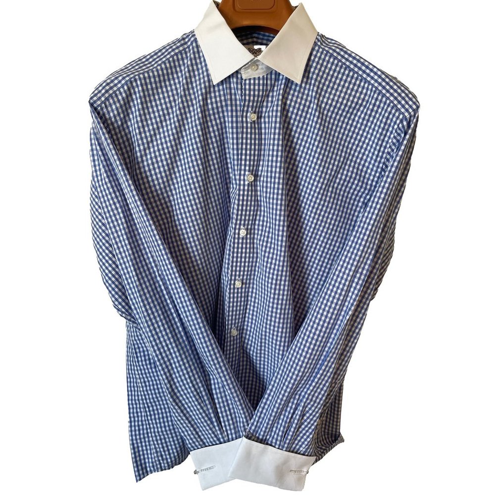 Luxury Business ta Business 100% Egyptian Cotton Dress Shirt Size 18, 36/37